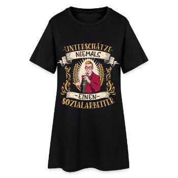 Sozialarbeiter Geschenk Hilfe Lustig Beruf - Frauen T-Shirt-Kleid - Schwarz - Vorne