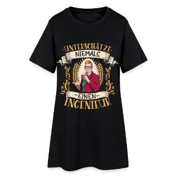 Ingenieur Geschenk Technik Lustig Beruf - Frauen T-Shirt-Kleid - Schwarz - Vorne