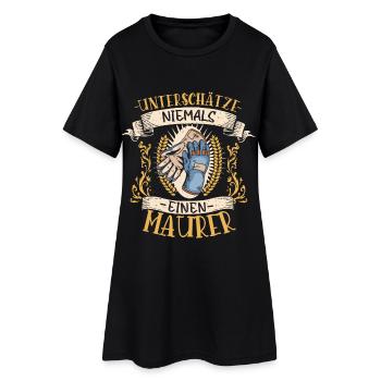 Maurer Geschenk Bau Lustig Handwerk - Frauen T-Shirt-Kleid - Schwarz - Vorne