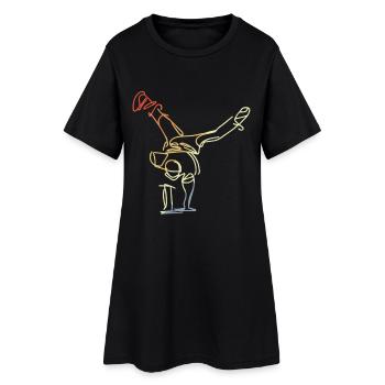 Croquis de Breakdancer Vintage - Robe T-shirt Femme - noir - Devant