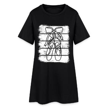Croquis de chaussures de ballet - Robe T-shirt Femme - noir - Devant