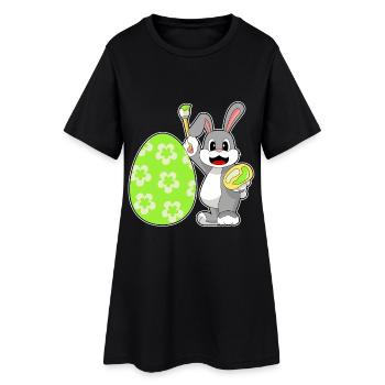 Coloriage de Pâques de Bunny - Robe T-shirt Femme - noir - Devant
