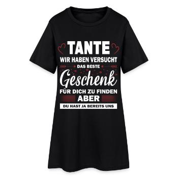 Beste Tante Geschenk Lustiger Spruch Nichte Neffe - Frauen T-Shirt-Kleid - Schwarz - Vorne