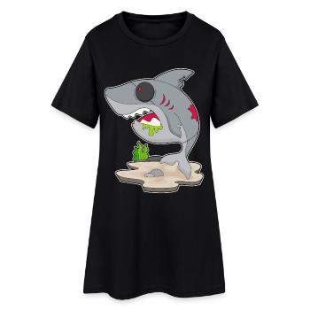 Hai Halloween Zombie - Frauen T-Shirt-Kleid - Schwarz - Vorne