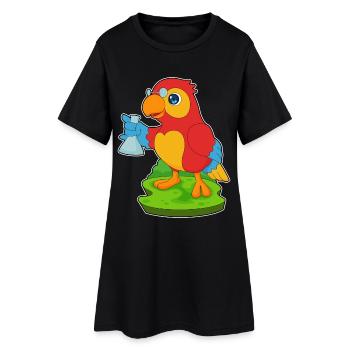 Chimie du tube à essai Parrot Teacher - Robe T-shirt Femme - noir - Devant