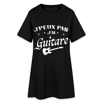 Je Peux Pas J ai Guitare - Robe T-shirt Femme - noir - Devant