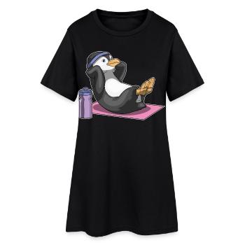 Penguin Abdomen Training Bodybuilding - Robe T-shirt Femme - noir - Devant