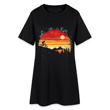 VTT vintage - Robe T-shirt Femme - noir - Devant
