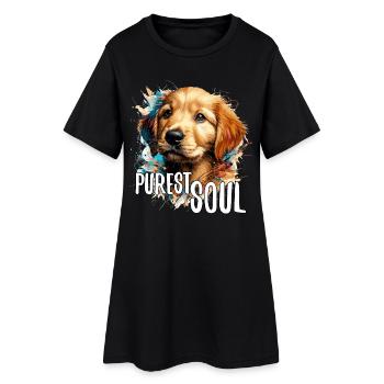 Golden Retriever chiot chiot l’âme la plus pure chien cadeau - Robe T-shirt Femme - noir - Devant