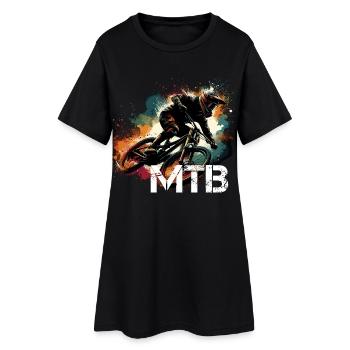VTT VTT VTT Cadeau de VTT - Robe T-shirt Femme - noir - Devant