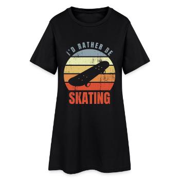 Je préfère patiner - Robe T-shirt Femme - noir - Devant