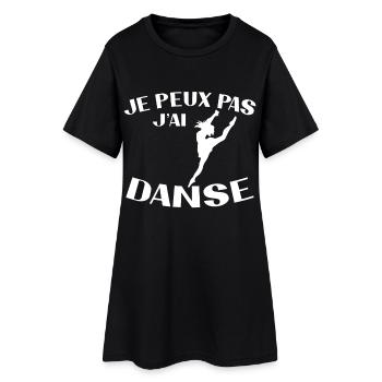 Je peux pas j ai Danse - Robe T-shirt Femme - noir - Devant