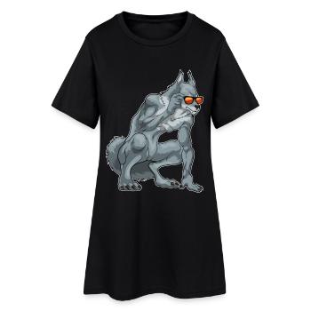Lunettes de soleil d’Halloween loup-garou - Robe T-shirt Femme - noir - Devant