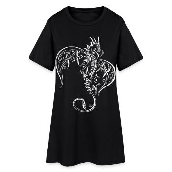 Dragon Fantaisie Dragon de Feu - Robe T-shirt Femme - noir - Devant