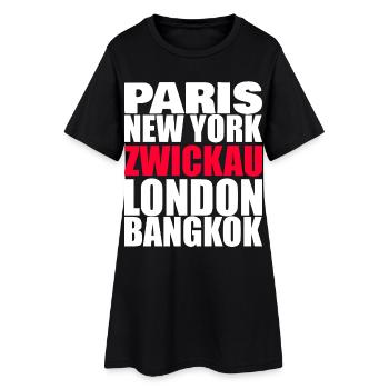 Ville de Zwickau - Robe T-shirt Femme - noir - Devant