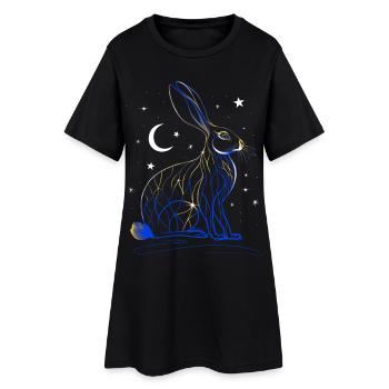 Lapin de Pâques Kintsugi Ostara Bunny - Robe T-shirt Femme - noir - Devant