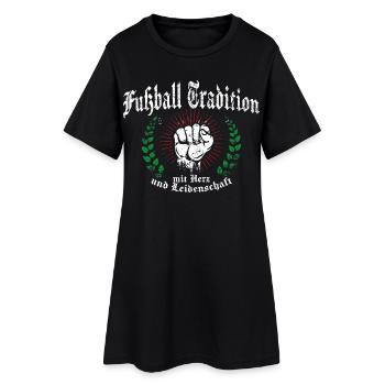 Fußball Tradition Ultras - Frauen T-Shirt-Kleid - Schwarz - Vorne