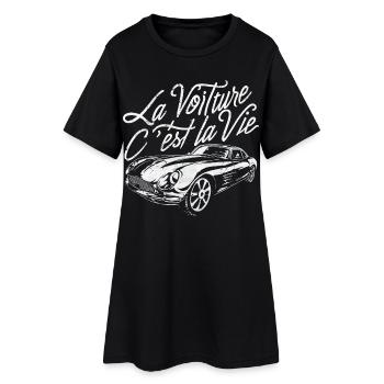 La voiture c'est la vie humour anniversaire - Robe T-shirt Femme - noir - Devant