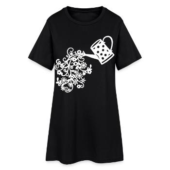 Le retour du printemps (blanc) - Robe T-shirt Femme - noir - Devant
