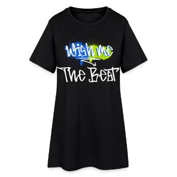 Wish me the Best motivation message - Robe T-shirt Femme - noir - Devant
