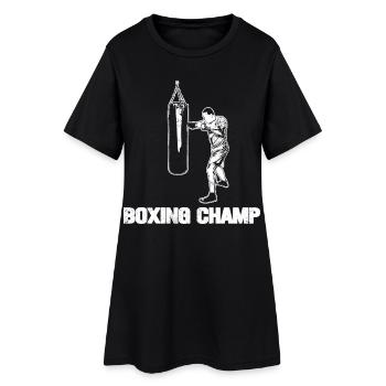 Champion de boxe - Robe T-shirt Femme - noir - Devant
