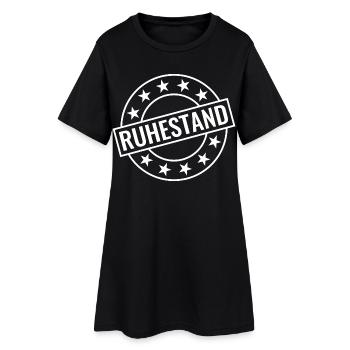 Ruhestand - Frauen T-Shirt-Kleid - Schwarz - Vorne