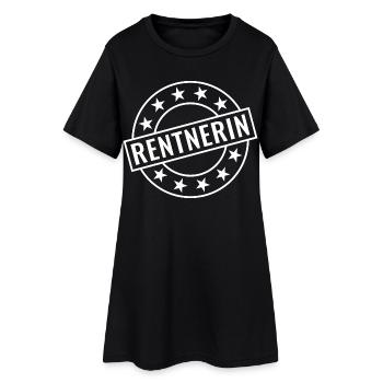 Rentnerin - Frauen T-Shirt-Kleid - Schwarz - Vorne