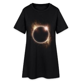 SOLAR ECLIPSE ASTRONOMY LOVERS - Women’s T-Shirt Dress - black - Front