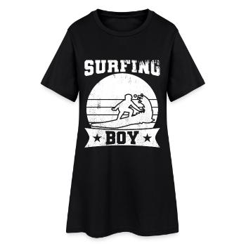 Garçon de surf - Robe T-shirt Femme - noir - Devant