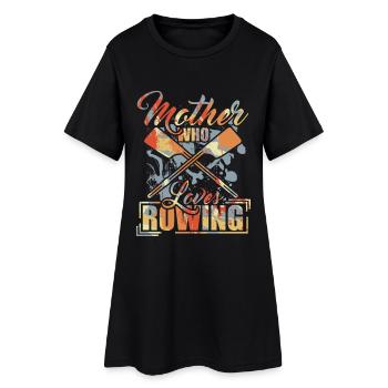 Rameur - Robe T-shirt Femme - noir - Devant