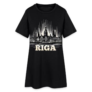 Riga Capital Latvia Baltic States Gift - Women’s T-Shirt Dress - black - Front