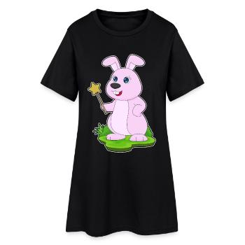 Bunny Wizard Wand - Women’s T-Shirt Dress - black - Front