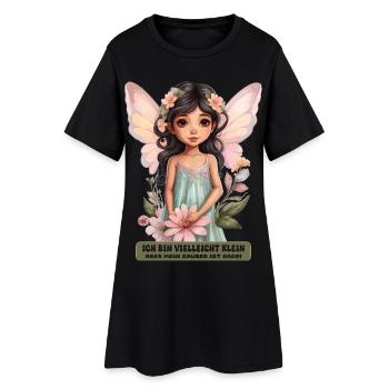 Kleine Fee - Frauen T-Shirt-Kleid - Schwarz - Vorne