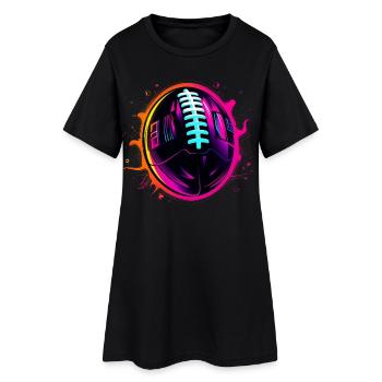 Ballon de football américain Steamwave - Robe T-shirt Femme - noir - Devant