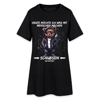 Aujourd’hui, j’ai envie de faire quelque chose avec les gens, de les pousser - Robe T-shirt Femme - noir - Devant