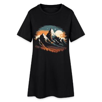 Mountain T-Shirt, Adventure T-Shirt, Nature Lover - Women’s T-Shirt Dress - black - Front