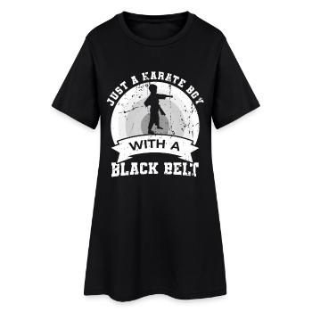 Garçon de karaté - Robe T-shirt Femme - noir - Devant