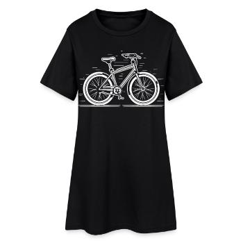 Illustration de bicyclette - Robe T-shirt Femme - noir - Devant