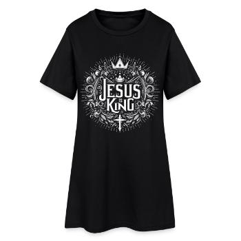 Ornement de couronnement de Jésus est roi - Robe T-shirt Femme - noir - Devant