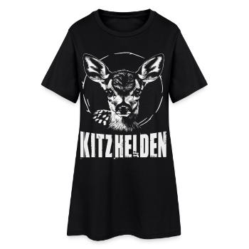 Kitzhelden Rehkitz im Kreis - Frauen T-Shirt-Kleid - Schwarz - Vorne