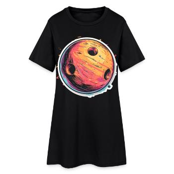 Bowling Ball Cartoon Look - Robe T-shirt Femme - noir - Devant
