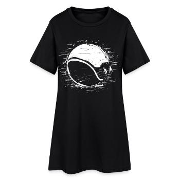 Croquis de balle de tennis - Robe T-shirt Femme - noir - Devant