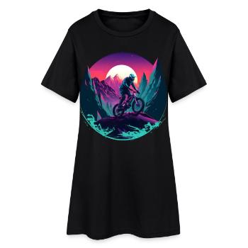 VTT Vaporwave - Robe T-shirt Femme - noir - Devant