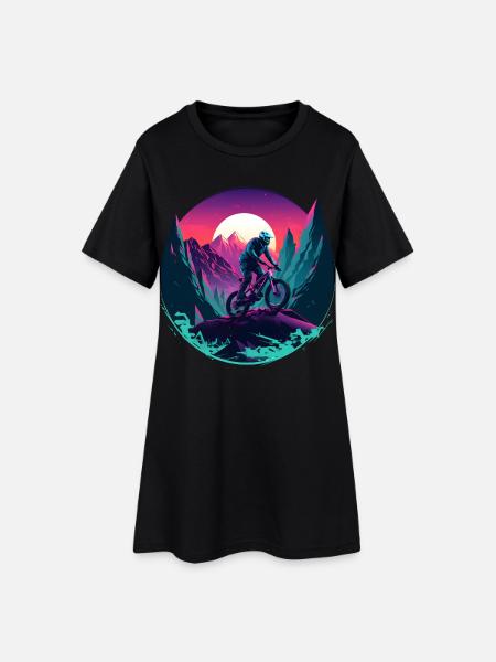 VTT Vaporwave - Robe T-shirt Femme - noir