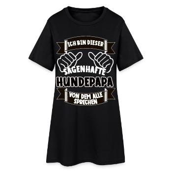 Sagenhafter Hundepapa – Lustiges Geschenk Hunde - Frauen T-Shirt-Kleid - Schwarz - Vorne