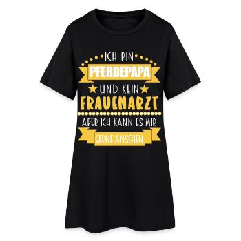 Pferdepapa Lustiger Spruch Pferde Geschenk - Frauen T-Shirt-Kleid - Schwarz - Vorne