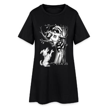 Saison de chasse au raton laveur Chasseur passionné Hound Hommes - Robe T-shirt Femme - noir - Devant