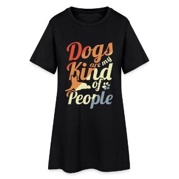 Dicton du propriétaire de chien - Robe T-shirt Femme - noir - Devant