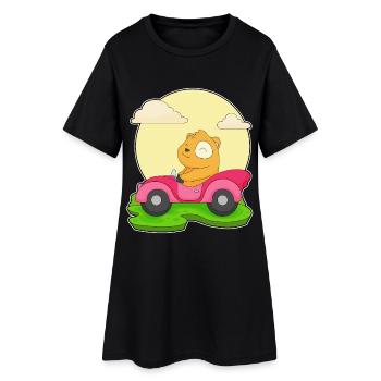 Voiture de hamster - Robe T-shirt Femme - noir - Devant