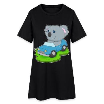 Voiture Koala - Robe T-shirt Femme - noir - Devant